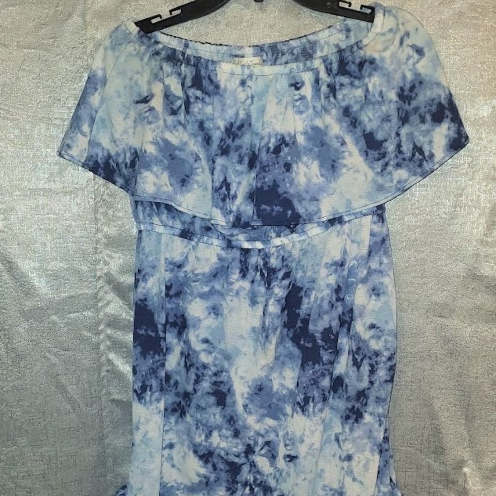 Flirty Tie Dye Frill Dress w/ Side Slits for Extra Movement